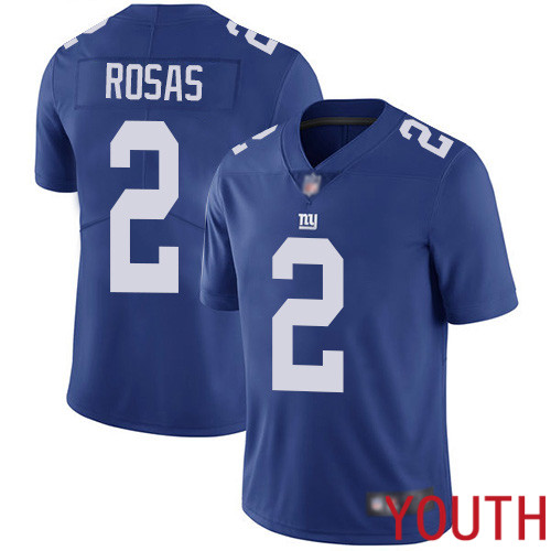Youth New York Giants #2 Aldrick Rosas Royal Blue Team Color Vapor Untouchable Limited Player Football NFL Jersey->youth nfl jersey->Youth Jersey